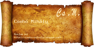 Csehó Mihály névjegykártya