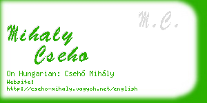 mihaly cseho business card